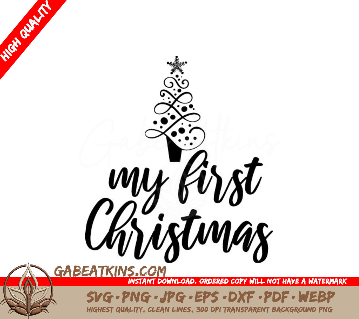 My First Christmas Tree SVG - Design SVG