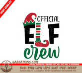 Official Elf Crew SVG Design - Christmas Elf Hat & Feet SVG