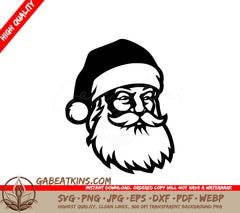 Santa Clauss Face SVG - Christmas Claus SVG