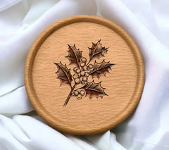 Christmas Holly Branch