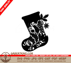 A Christmas Stocking SVG - Christmas Stocking SVG