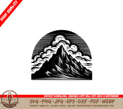 Cloud-crowned Summit - SVG