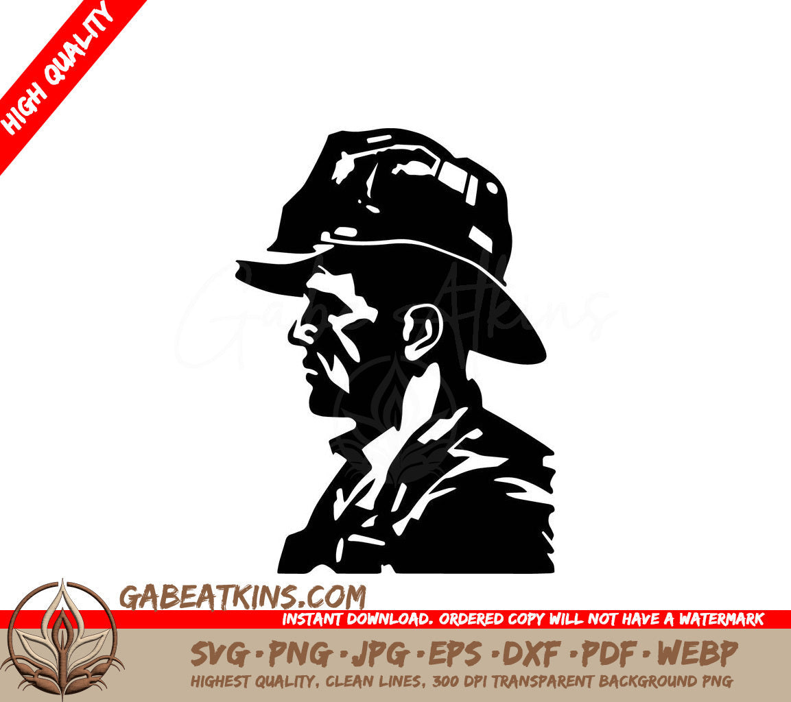 A Man Wearing A Hat SVG - Coal Miner SVG