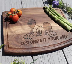 Mickey Mouse Peeking SVG - Face Drawing for Coasters SVG