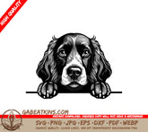 Cocker Spaniel SVG - Paws Forward, Adorable Dog Illustration SVG