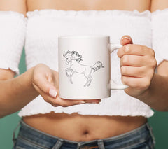 Coloring Page With Horse Painting For Children