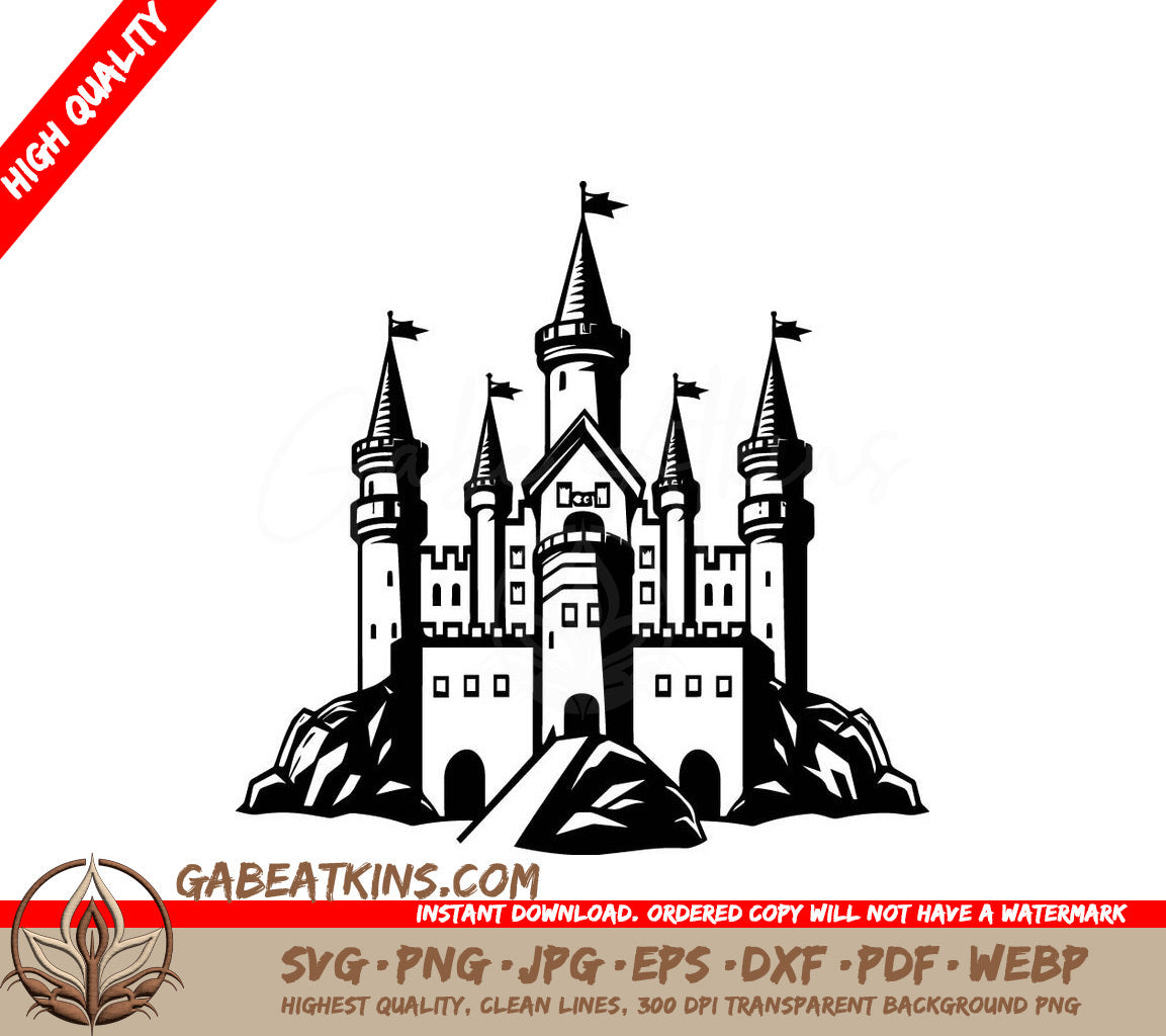 Castle Hill SVG - Mini Truck Vector Design SVG