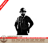 A Man Wearing A Hard Hat SVG - Construction Site Supervisor SVG