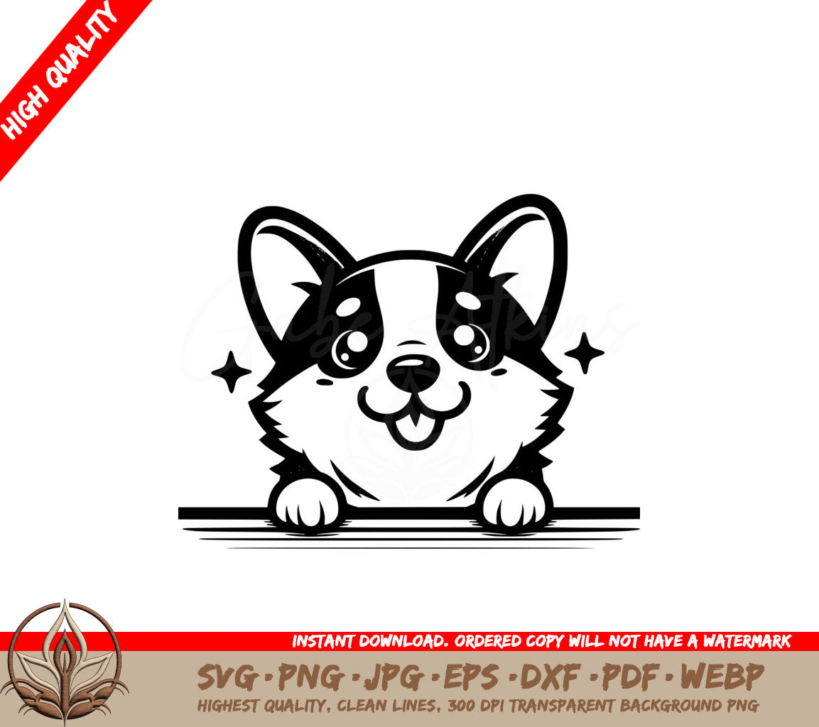 Corgi Charm SVG - Digital Product with 8 File Formats