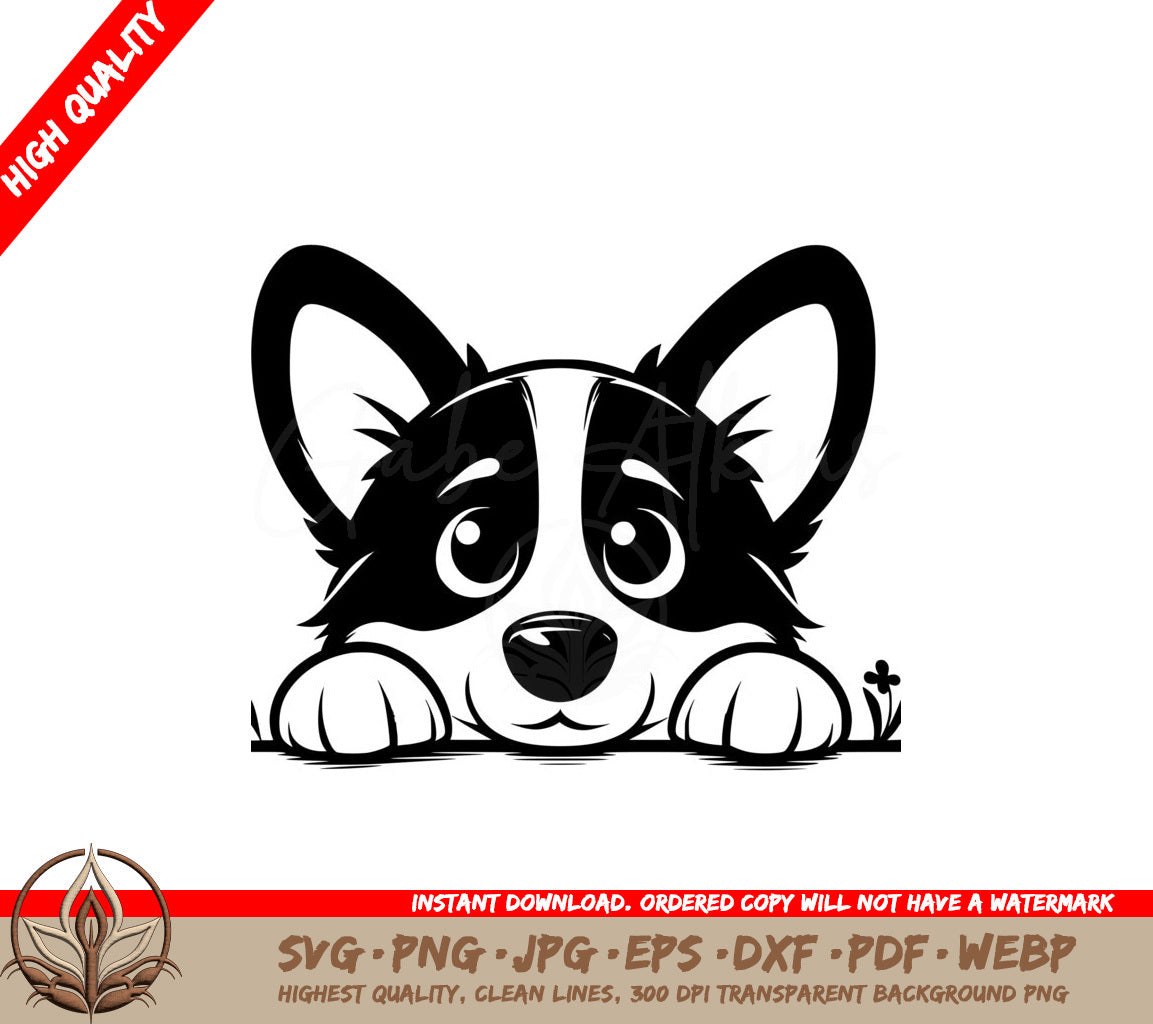 Corgi Puppy Eyes SVG