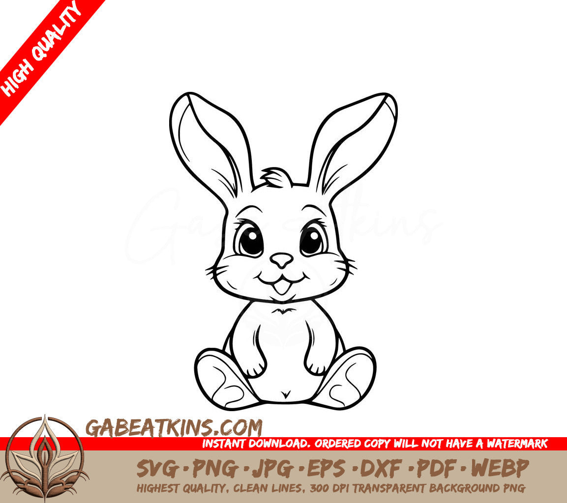 A Bunny Rabbit SVG - Cottontail Rabbit SVG