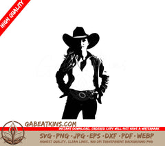 A Woman Wearing A Cowboy Hat SVG - Country Ranch Owner SVG
