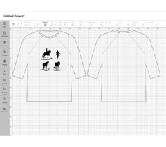 Cowboy And Horse Art Line Handmade Silhouette