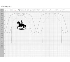 Cowboy Riding A Horse Silhouette Vector Illustration