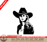 A Woman Wearing A Cowboy Hat SVG - Cowgirl Confidence SVG