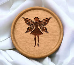 Fairy Silhouette with Butterfly Wings SVG SVG