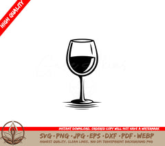 Crimson Sip Sophistication SVG - Digital Product in multiple formats