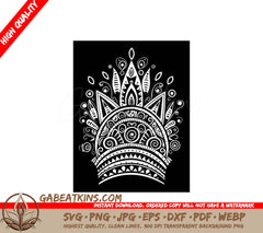 Crown SVG - Vector Outline Illustration SVG
