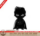 Boy Superhero Cape Silhouette SVG - Cuddle Cove SVG