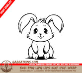A Rabbit With Big Ears SVG - Cuddly Bunny SVG
