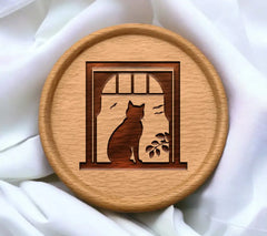 Curious Kitty In Window