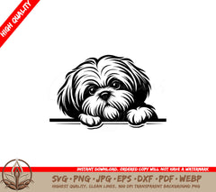 Curious Shih Tzu SVG: All File Formats for Design Flexibility