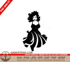 Plus Size Fashion Trend SVG - Woman in Dress SVG