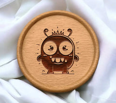 Cute Crowned Monster SVG - Vector Illustration SVG