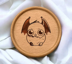 Cute Cartoon Bat with Horns SVG - Illustration SVG