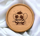 Cute Bee with T Initial -  SVG Illustration SVG