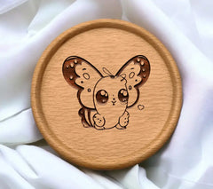 Cute Butterfly with Big Eyes SVG - Cartoon Vector Illustration SVG