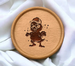 Cute Duck in Glasses and Hat - Cartoon SVG SVG