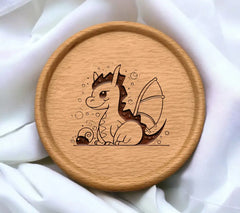 Dragon with Crown SVG + Cute Cartoon Horse with Umbrella & Butterfly SVG SVG