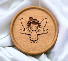 Cute Fairy Swimming SVG - Cartoon Pool Illustration SVG