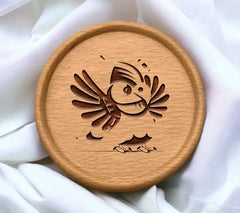 Cute Cartoon Parrot with Outstretched Wings SVG - Illustration SVG