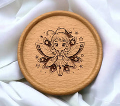 Fairy with Wings SVG - Cute Line Art Illustration SVG
