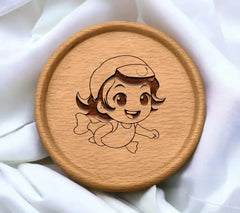 Cute Girl Diving SVG - Illustration SVG