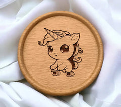 Cute Unicorn Roller Skating SVG SVG