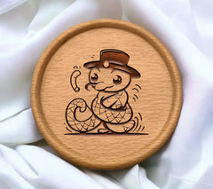 Cute Snake in Top Hat SVG - Vector Illustration SVG