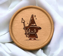 Cute Witch with Wand SVG - Cartoon Style Vector Illustration SVG