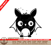 Cute  Bat SVG - Cartoon Mascot Character Design SVG