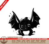 Cute  Bat Cartoon Mascot SVG - Vector Illustration SVG