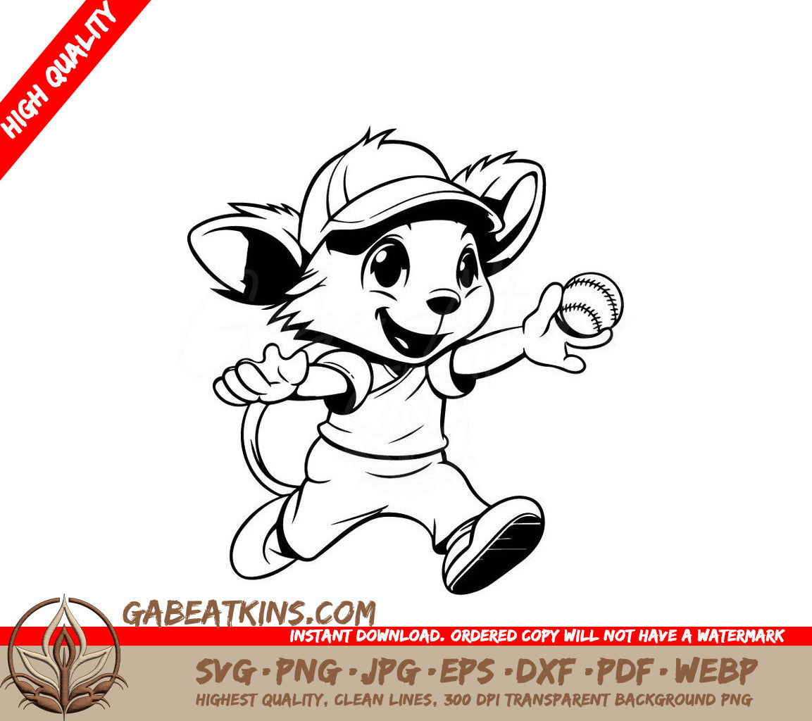 Cute Chihuahua Baseball Mascot SVG - Cartoon Character SVG