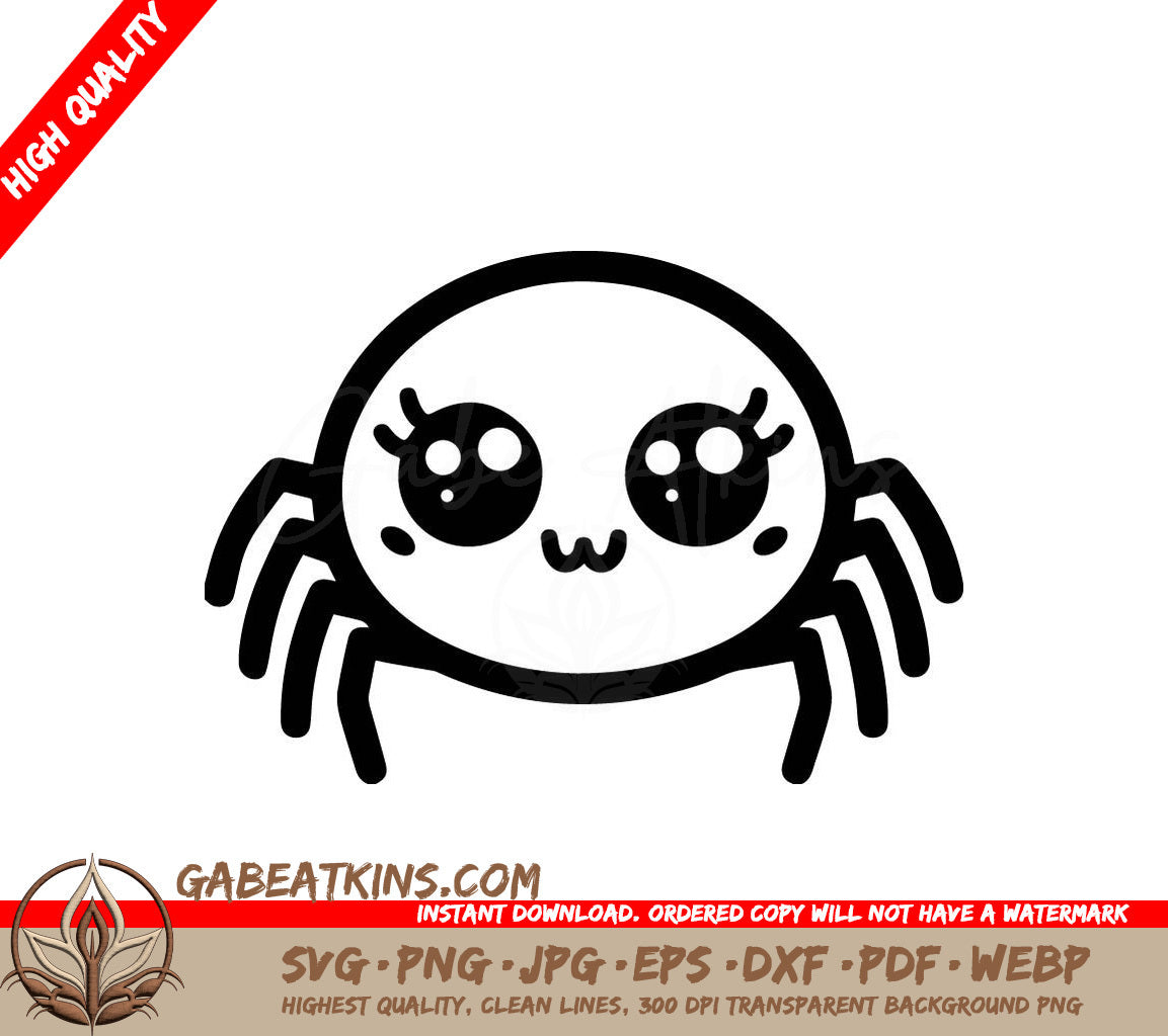 Cute Spider with Big Eyes SVG SVG