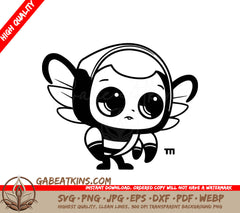Cute Cartoon Monkey & Bee SVG Bundle - Drawing with TM Design SVG