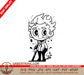 Cute Cartoon Boy with Magic Wand SVG -  Illustration SVG