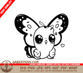 Cute  Butterfly with Big Eyes SVG - Cartoon Vector Illustration SVG