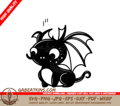 Cute Cartoon Dragon SVG Illustration SVG