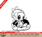 Cute Cartoon Frog in Beanbag -  SVG Illustration SVG