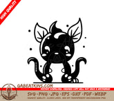 Cute Monster with Ears & Tentacles SVG -  Cartoon Devil Illustration SVG